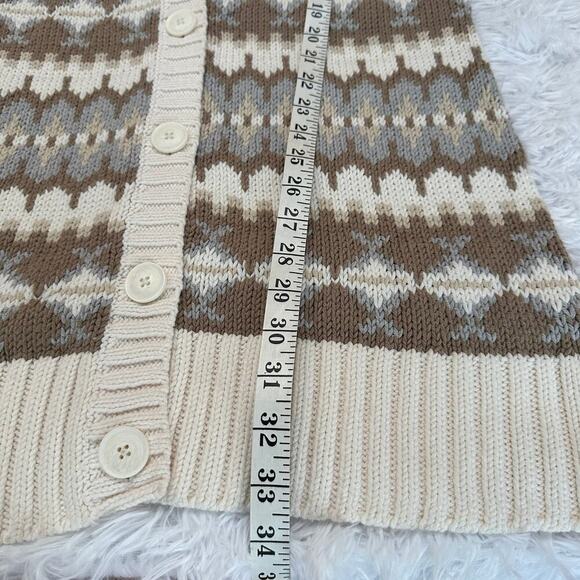 G. H. Bass Knit Cardigan Size Large Cotton Blend - Picture 6 of 8